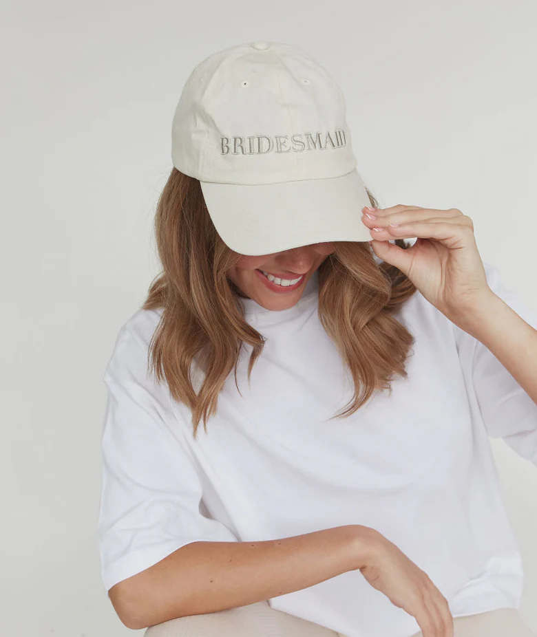 Bridesmaid Embroidered Baseball Cap - Champagne