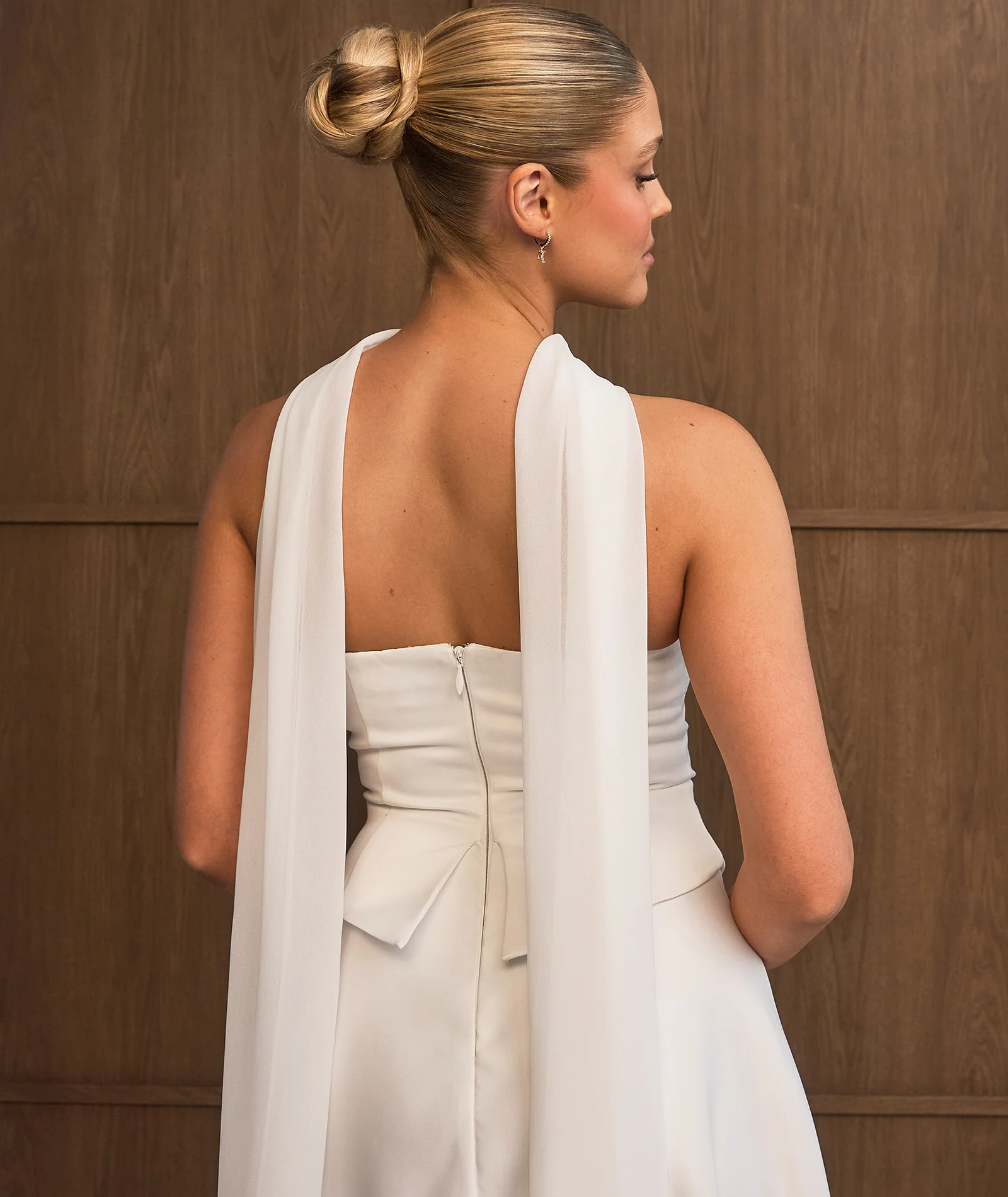 Chiffon Neck Scarf – White