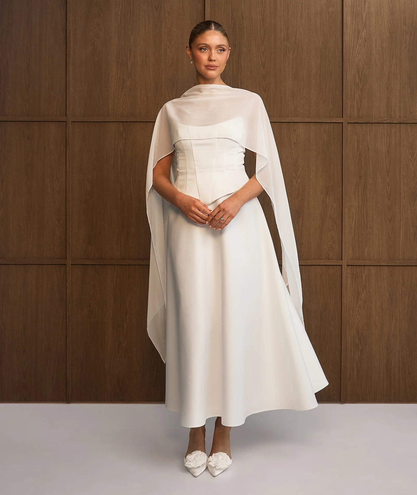 Chiffon Neck Scarf – White - Image 2