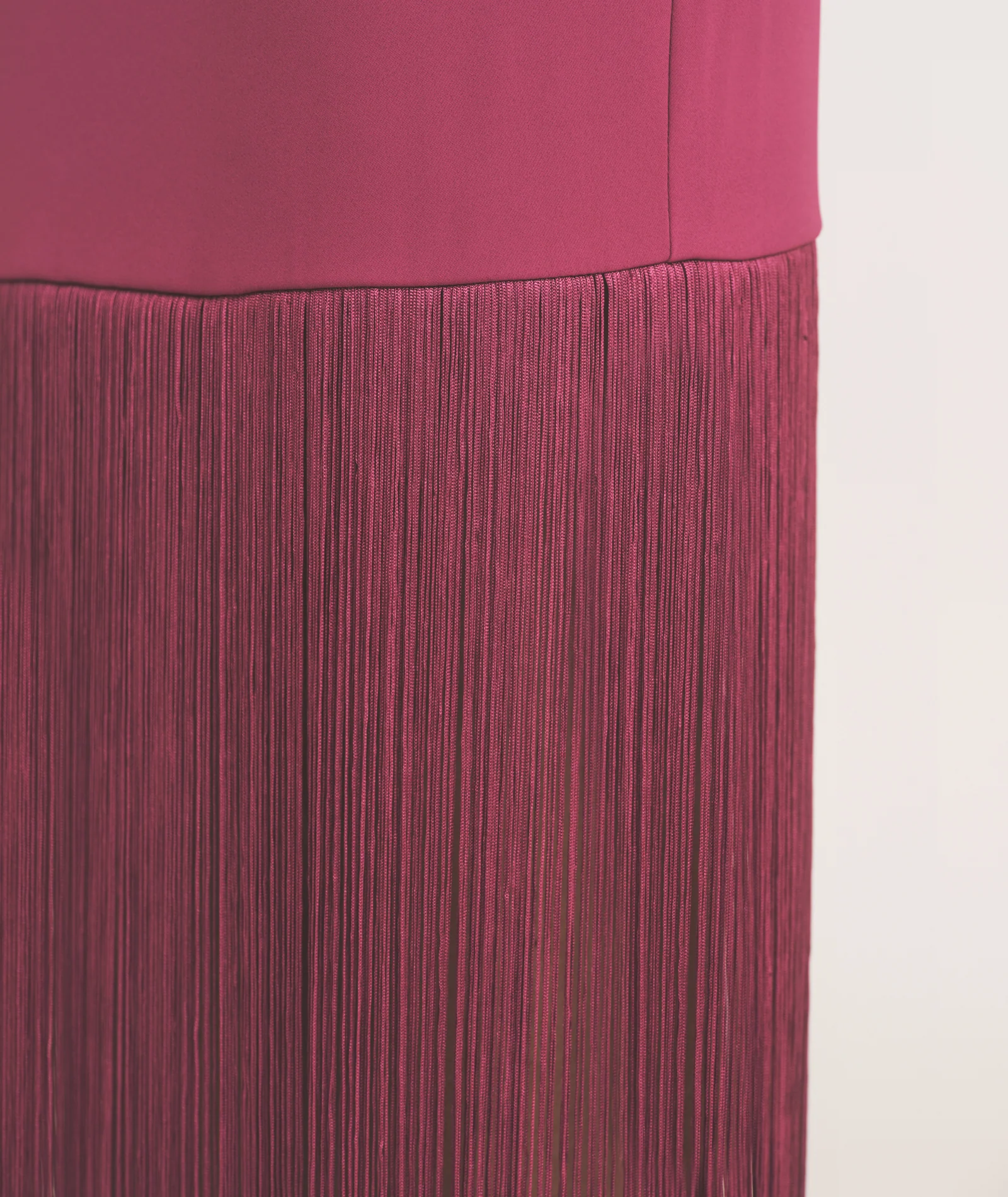 Fringe Bandeau Maxi Dress - Raspberry Pink - Image 7